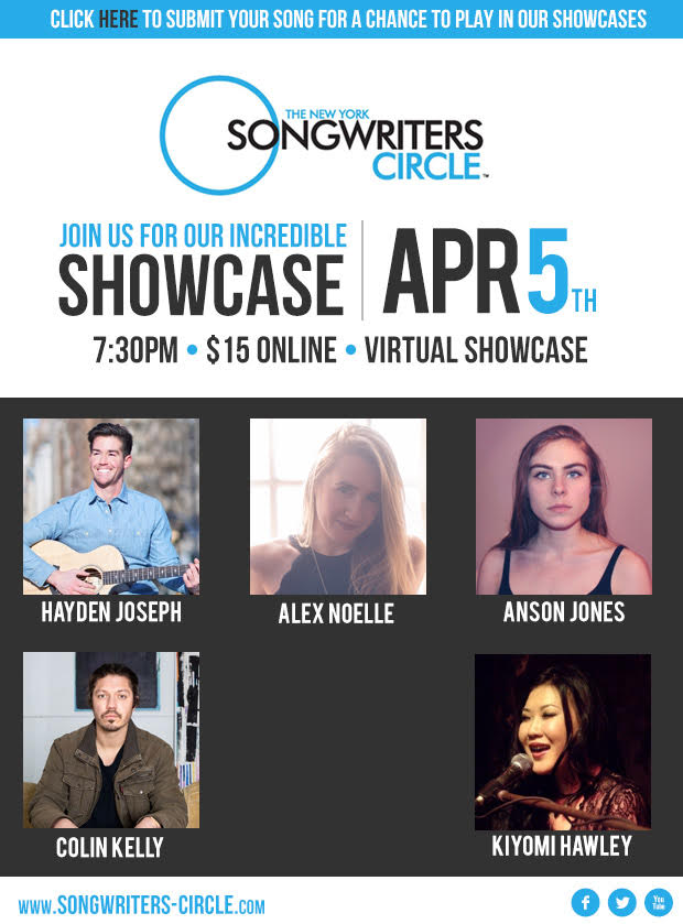 Monday April 5th New York Songwriter's Circle